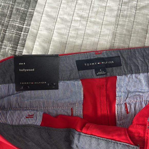 Red Tommy Hilfiger 5” shorts size 6 - Picture 2 of 4
